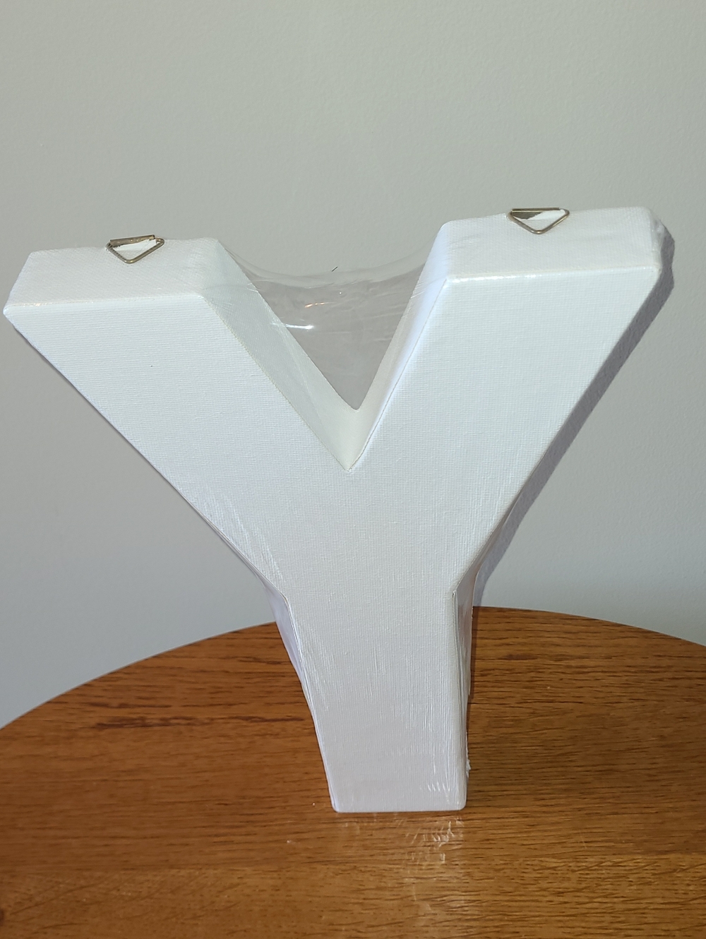 White Letter 'Y' Canvas